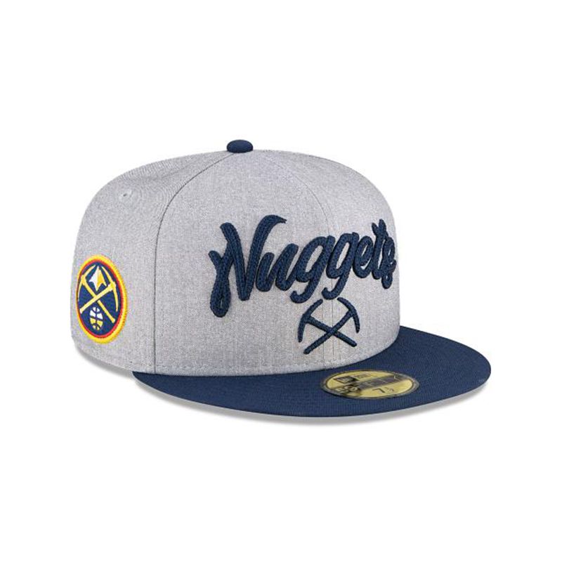 NBA Denver Nuggets Draft 59Fifty Fitted (VBI3215) - Grey New Era Caps